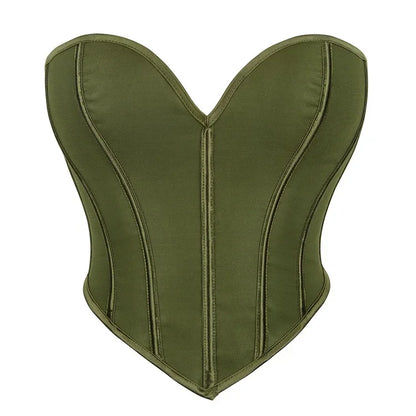 EleganceLace™ Overbust Corset Crop Top with Push-Up Design