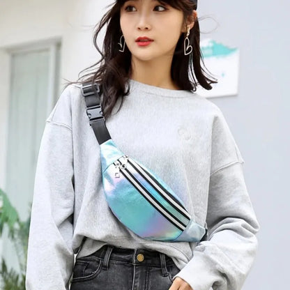 Prism Pulse – Holographic Waist Fanny Pack