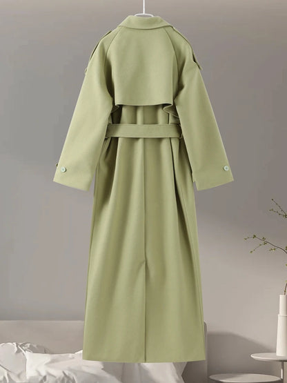 Midnight Trench Double-Breasted Coat