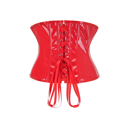 SteamGoth™ Steampunk Underbust PVC Leather Corset
