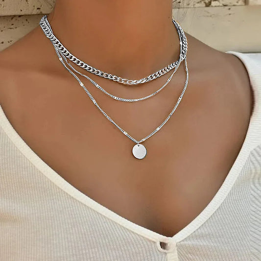 Retro Radiance – Vintage Layered Necklace for Women