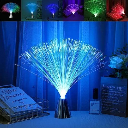 "StarGlow Fiber Optic Lamp – 7 Color LED Magic"