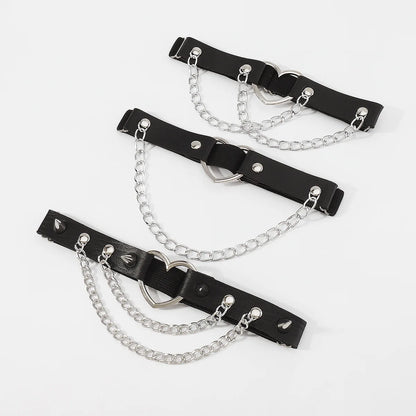 Midnight Thorn - Spiked Leather Leg Harness