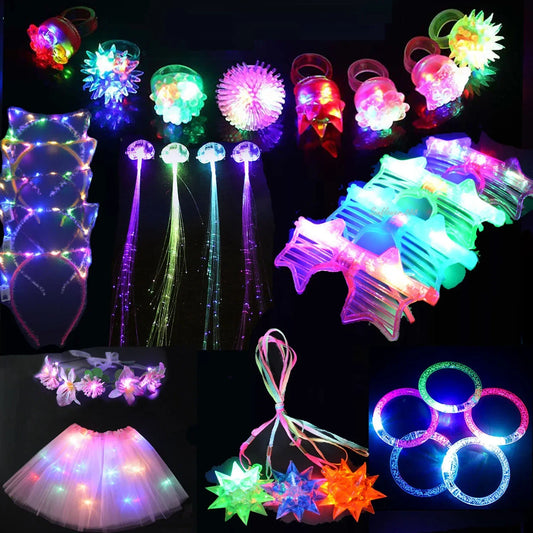 NEON BLITZ Glow Pack — 31-Piece LED Party Kit