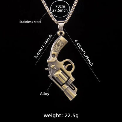 Grenade Flux – Double-Tone Punk Pendant Necklace