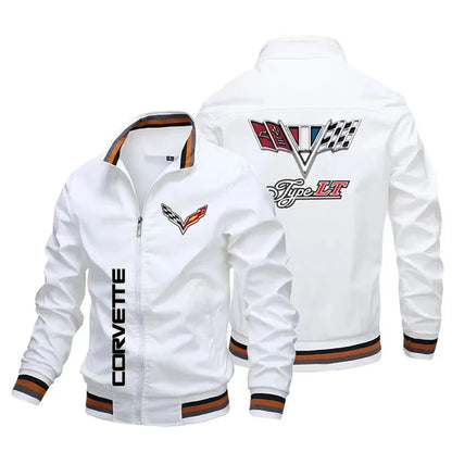 "VibePilot" Men’s Logo Baseball Jacket – Breathable, Sports-Inspired, Autumn Essential