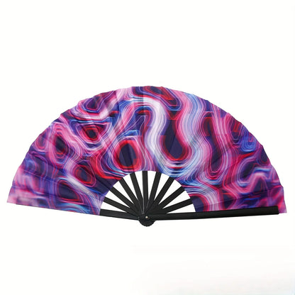 GlowRush Folding Fan – Fluorescent Vibe Fan for Dance & Daily Drip