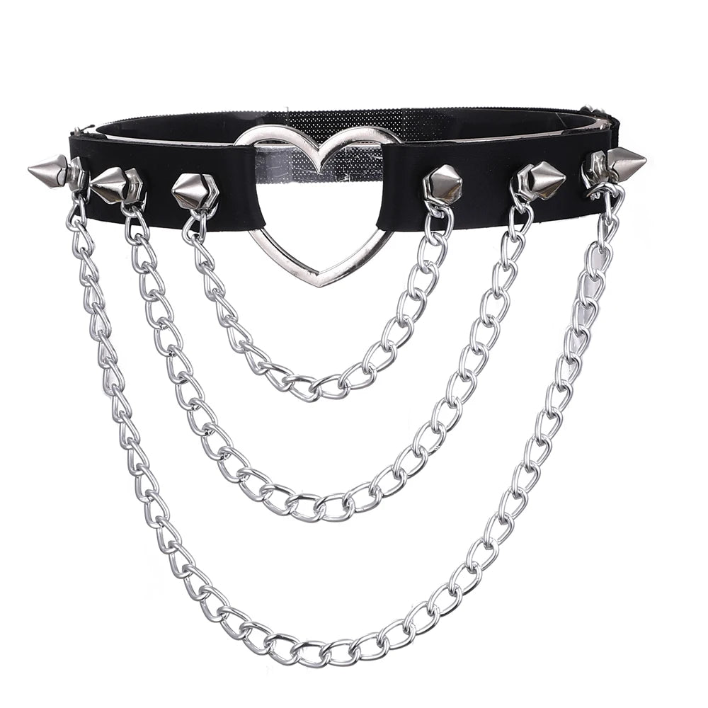 Midnight Thorn - Spiked Leather Leg Harness