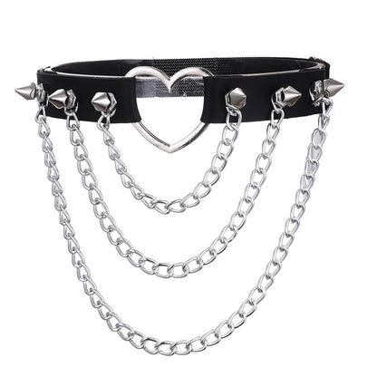 Midnight Thorn - Spiked Leather Leg Harness