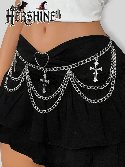 LUSTRA Tri-Layer Cross Waist Chain