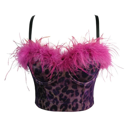DiamondShine™ Y2K Sequin Push-Up Crop Top