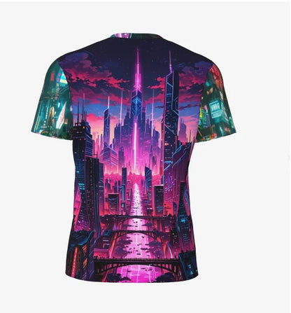 CYBERWAVE//3D VISION Tee – Futuristic Breathable Unisex Summer Shirt 2025