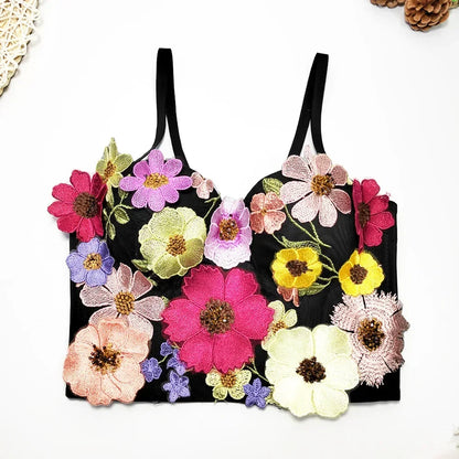 DiamondShine™ Y2K Sequin Push-Up Crop Top