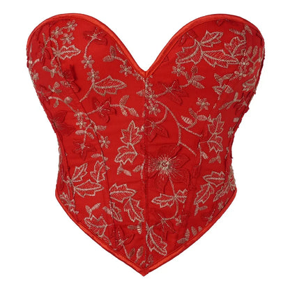 EleganceLace™ Overbust Corset Crop Top with Push-Up Design