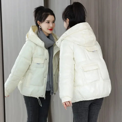 Neon Pulse Puffer Coat