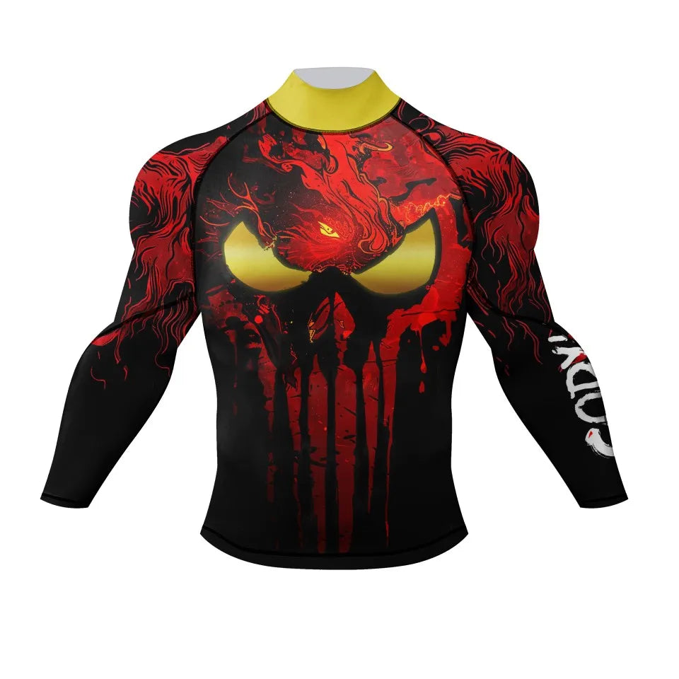 DRILL//CORE Compression Rashguard – Mock Neck Tech Shirt for Combat & Surf