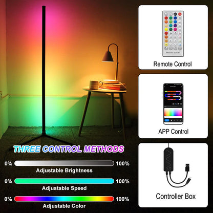 Cyberdelika Tuya Smart RGB Corner Floor Lamp – 160cm Alexa Vibe Light