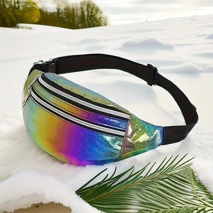 Prism Pulse – Holographic Waist Fanny Pack