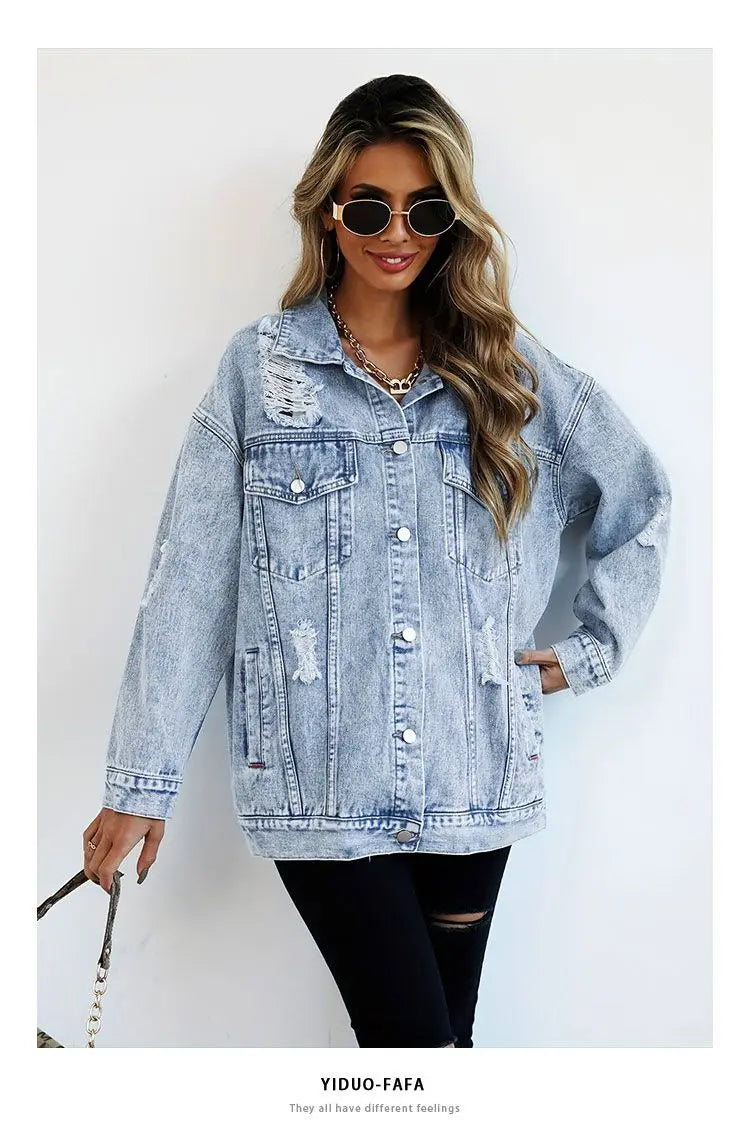 Riftline Distressed Denim Jacket