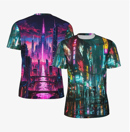 CYBERWAVE//3D VISION Tee – Futuristic Breathable Unisex Summer Shirt 2025