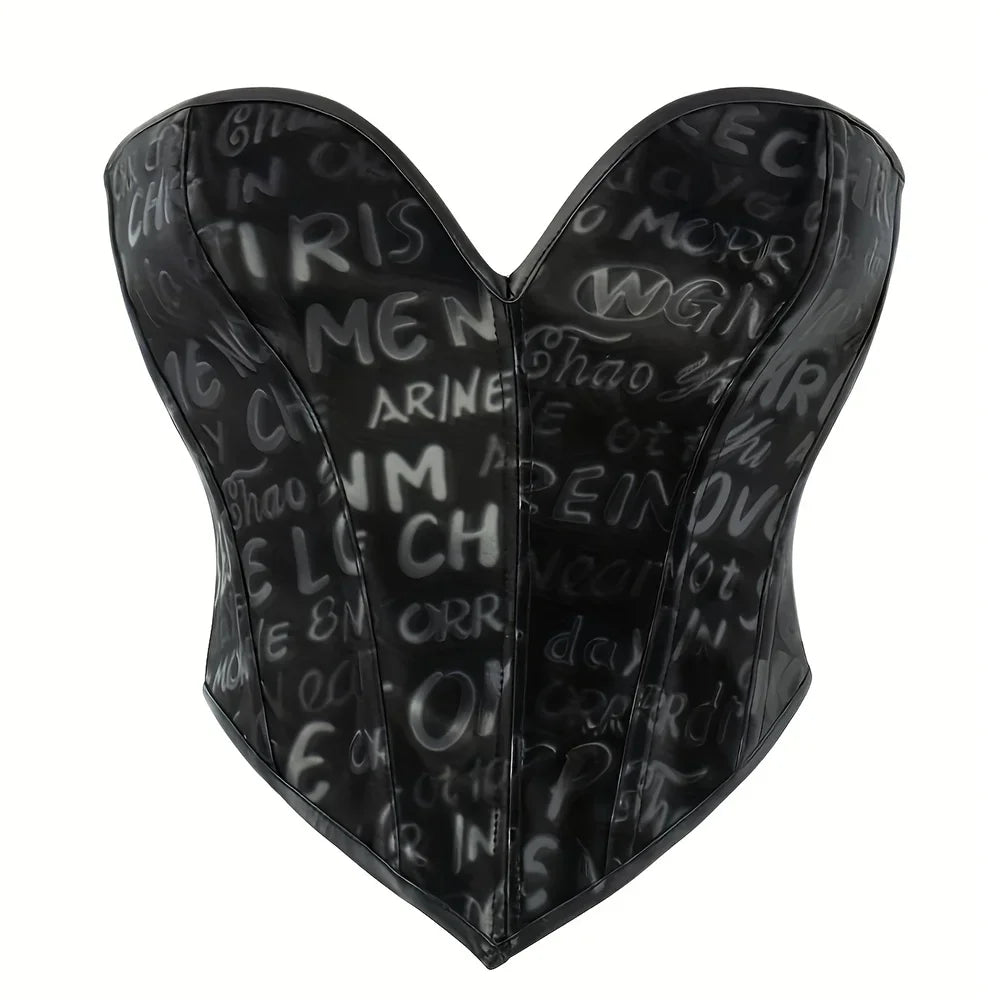 EleganceLace™ Overbust Corset Crop Top with Push-Up Design