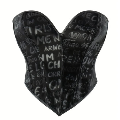 EleganceLace™ Overbust Corset Crop Top with Push-Up Design