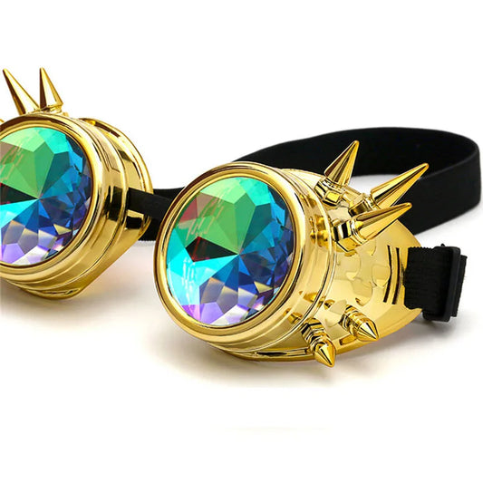 SpikedRetro Steampunk Goggles – Gothic Punk Eyewear with Attitude
