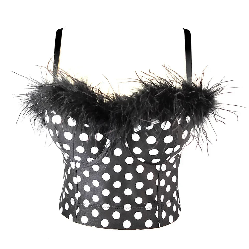 DiamondShine™ Y2K Sequin Push-Up Crop Top