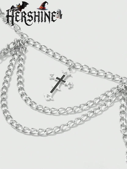 LUSTRA Tri-Layer Cross Waist Chain