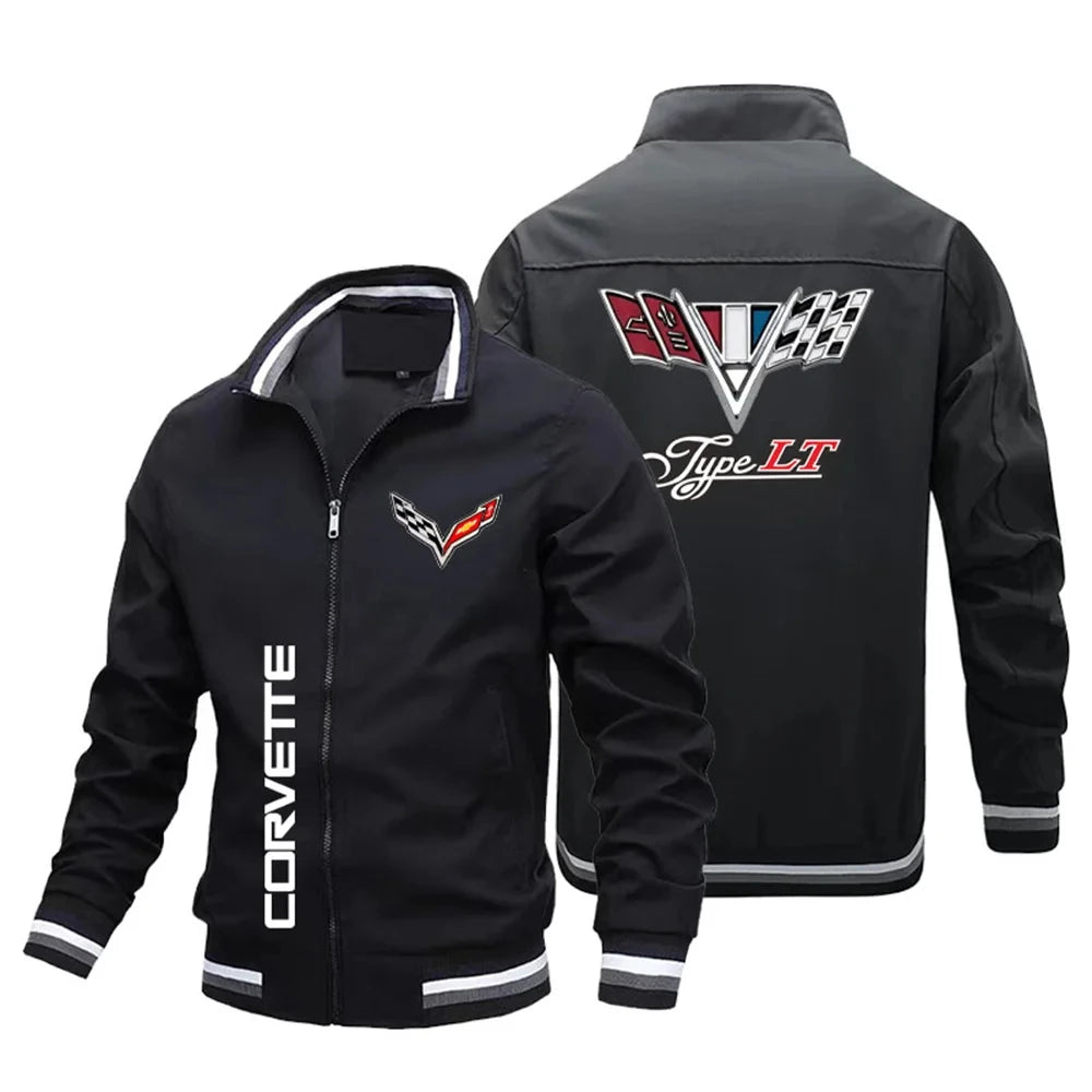 "VibePilot" Men’s Logo Baseball Jacket – Breathable, Sports-Inspired, Autumn Essential