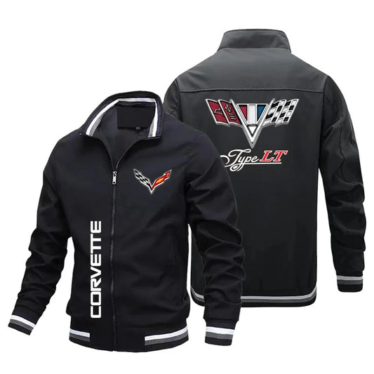 "VibePilot" Men’s Logo Baseball Jacket – Breathable, Sports-Inspired, Autumn Essential