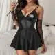 LUSTRA Bonded Lace-Up Backless Teddy