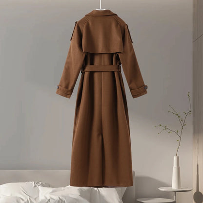 Midnight Trench Double-Breasted Coat