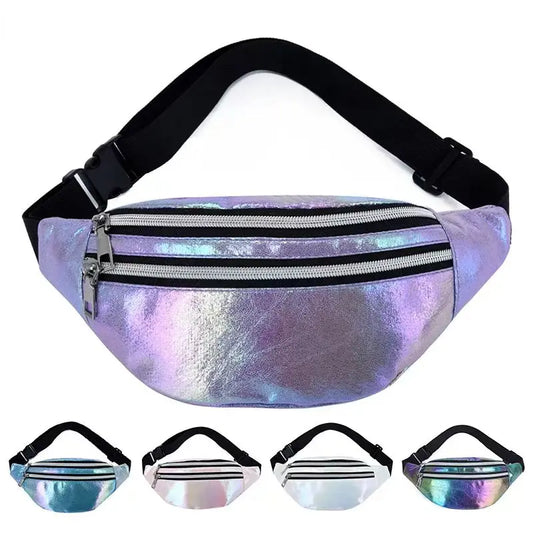 Prism Pulse – Holographic Waist Fanny Pack