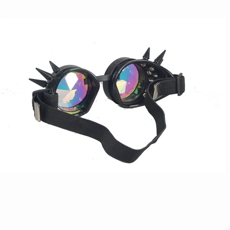 SpikedRetro Steampunk Goggles – Gothic Punk Eyewear with Attitude