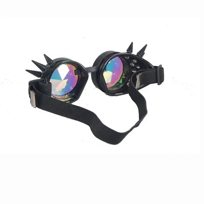 SpikedRetro Steampunk Goggles – Gothic Punk Eyewear with Attitude