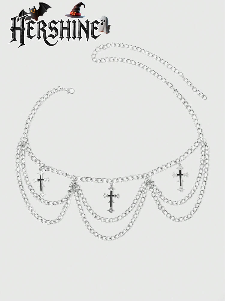 LUSTRA Tri-Layer Cross Waist Chain