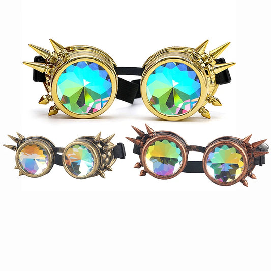 SpikedRetro Steampunk Goggles – Gothic Punk Eyewear with Attitude