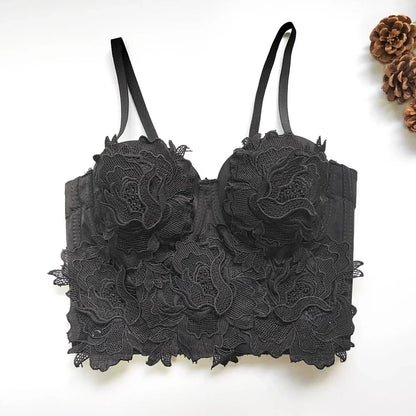 DiamondShine™ Y2K Sequin Push-Up Crop Top