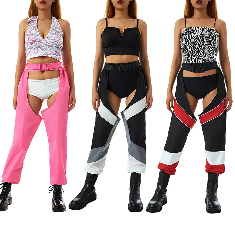 AFTERGLOW Cut-Out Chaps — Buckle, Patchwork/Solid