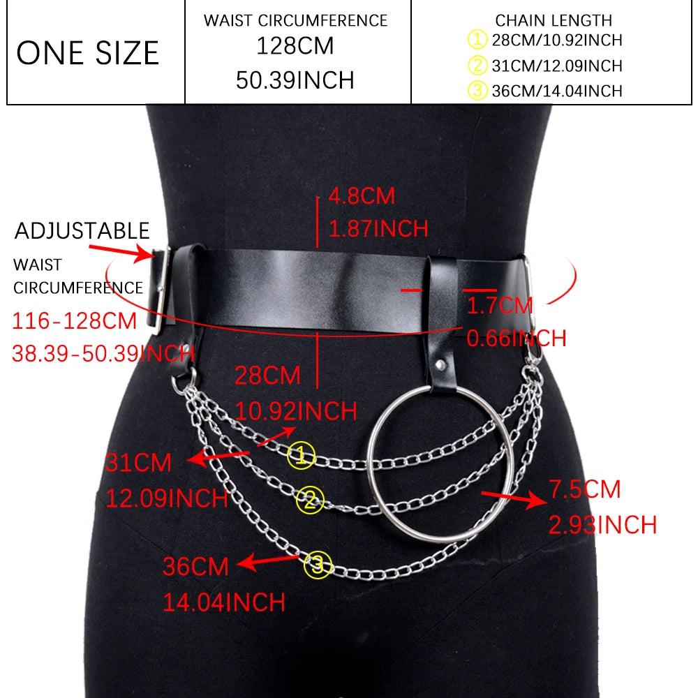 Voidframe - Punk Chain O-Ring Waist Harness