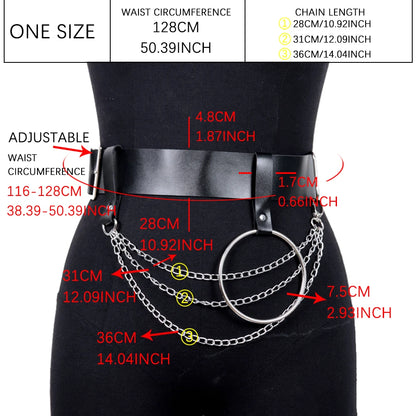 Voidframe - Punk Chain O-Ring Waist Harness