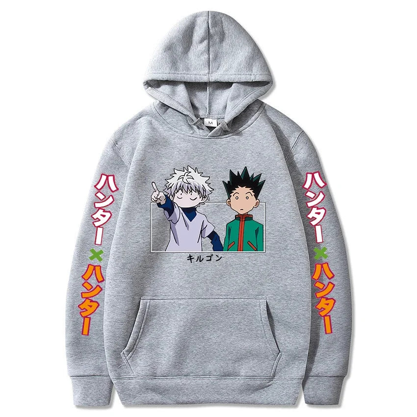 HUNTER//BOND Gon & Killua Hoodie – Oversized Anime Streetwear Tribute