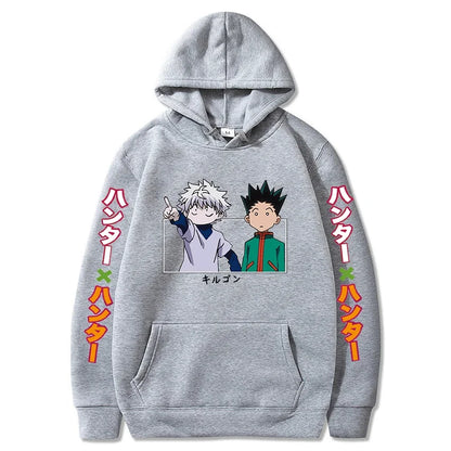 HUNTER//BOND Gon & Killua Hoodie – Oversized Anime Streetwear Tribute