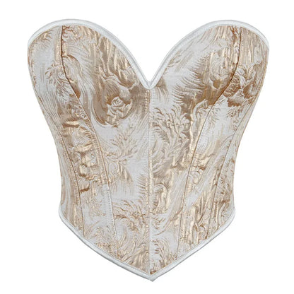 EleganceLace™ Overbust Corset Crop Top with Push-Up Design