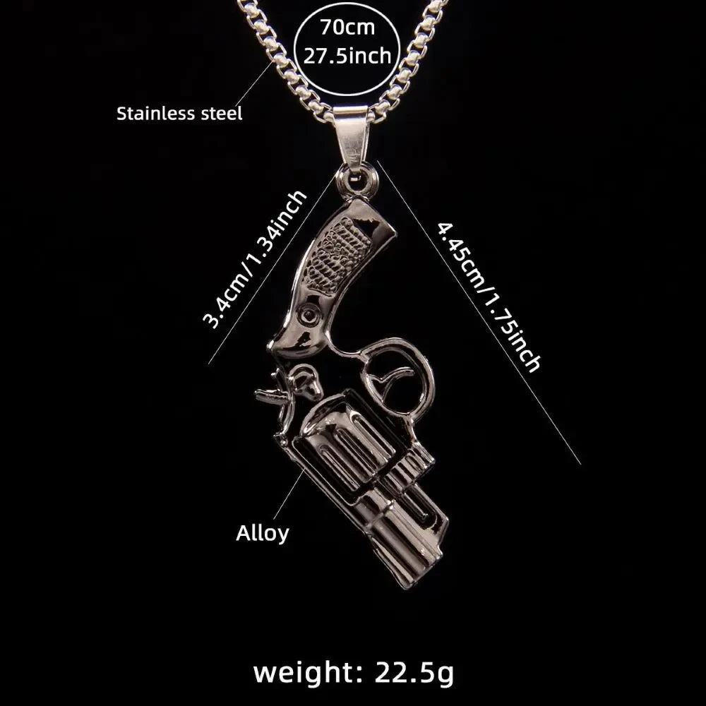 Grenade Flux – Double-Tone Punk Pendant Necklace