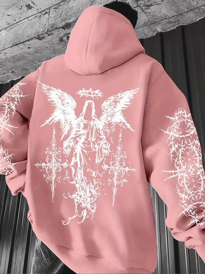 ANGEL//FALL Gothic Hoodie – Men’s Darkwear Street Layer for Autumn & Winter