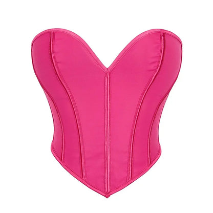 EleganceLace™ Overbust Corset Crop Top with Push-Up Design