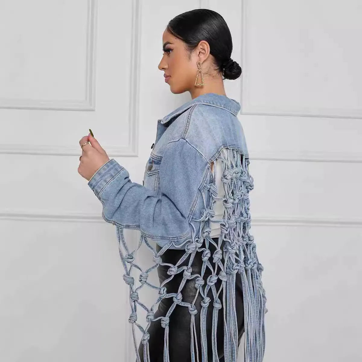 Gridfall Cropped Denim