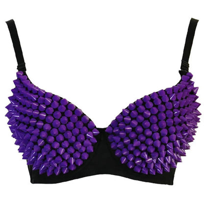 DarkRivet™ Gothic Punk Bralette with Silver Studs